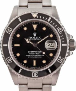 Vintage Rolex Submariner 168000 Stainless Steel